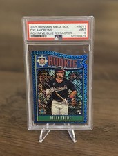 2025 Bowman - Rookie of the Year Favorites Dylan Crews Blue Mojo /150 (RC) PSA 9