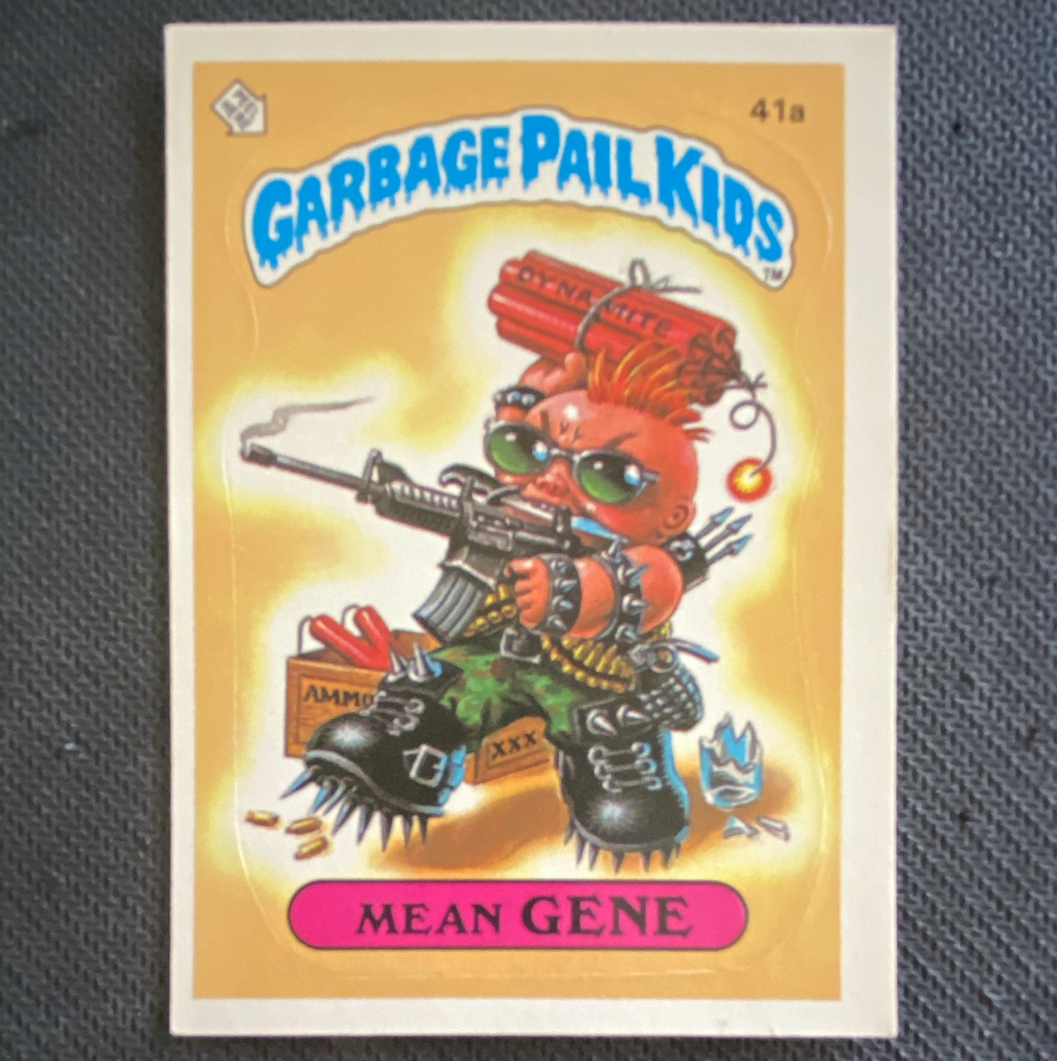 Topps Garbage Pail Kids Mean Gene 41a 1985 Series 2 Sticker Card