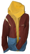 La Sportiva Descender Storm Men's Jacket Ski Mountain Yellow/Redwood Large