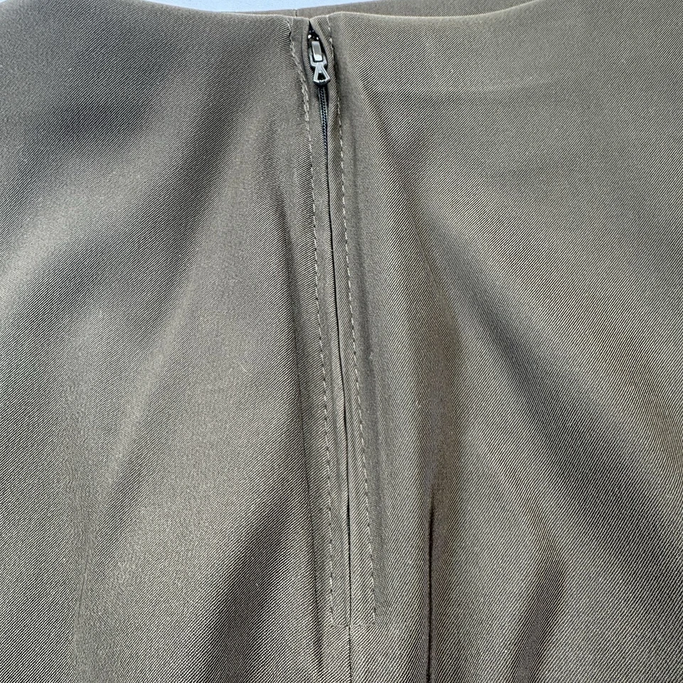 Lauren Vidal Straight Cropped Side Zip Sz T6 12/14 Chocolate Brown Pants Slacks - Image 3 of 4