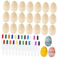 Pcs Wooden Egg Shakers, DIY Egg Shakers Musical Instruments Set with Pcs 24