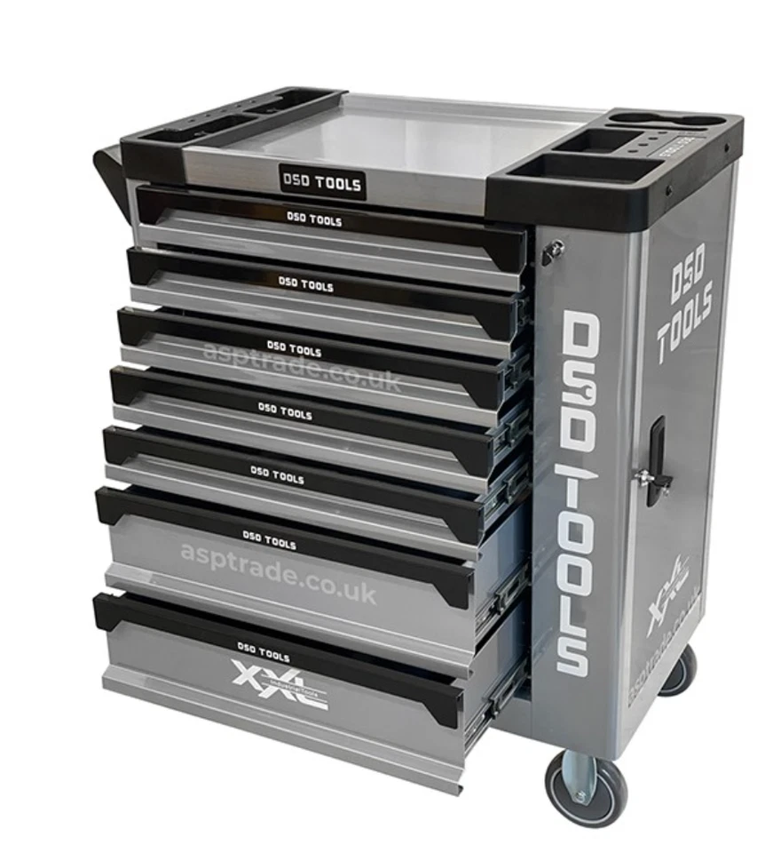 Tool Chest Box Trolley Cabinet With 273 Tools Steel Top Workshop Storage Carrier - Image 3 of 4