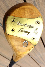 Vintage Men's MacGregor Tourney 4 Fairway Wood RH Persimmon Steel Shaft