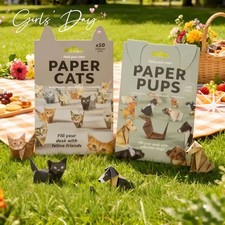 150Pcs DIY Origami Kit Cute Cat Dog Dinosaur Paper Folding Crafts Toy Gift Kids
