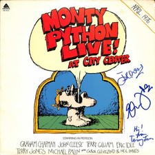 Monty Python Live! Signed Album vJohn Cleese, Eric Idle, and Terry Jones BECKETT