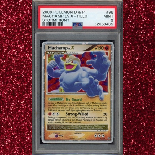 Pokémon Machamp LV.X 98/100 PSA 9 Mint Diamond & Pearl Stormfront Holo 2008