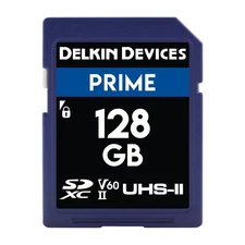 Delkin Devices Prime 128GB SDXC UHS-II Memory Card – 300MB/s Read, 105MB/s Wr...