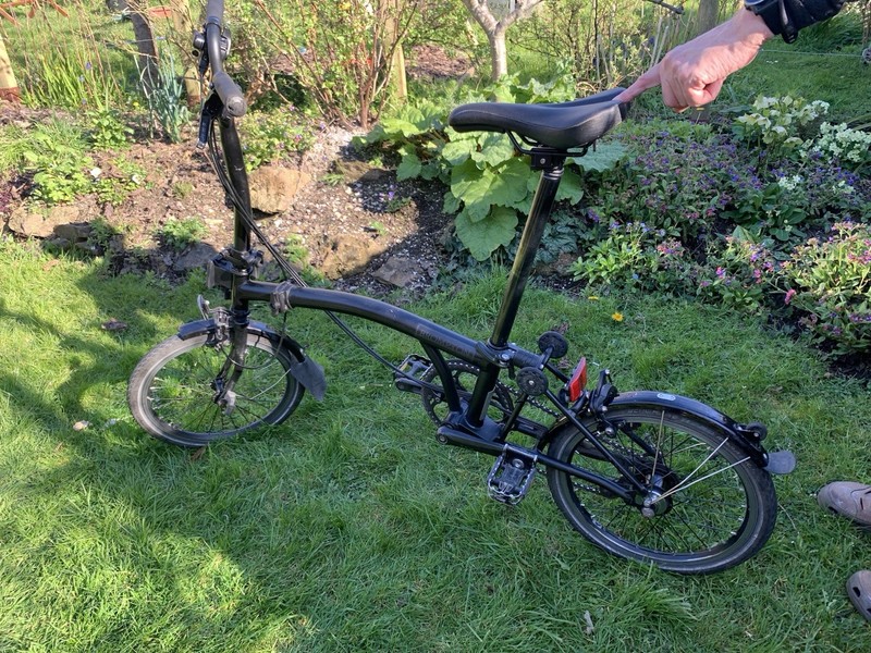 Brompton M6L, C-line, Folding 6 Speed, Bike Matt Black (2017), + Accessories