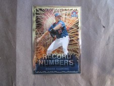 1999 TOPPS CHROME RECORD NUMBERS BASEBALL CARD ROGER CLEMENS BLUE JAYS
