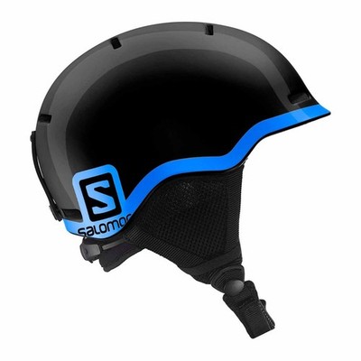 SALOMON Boys Black & Blue Grom Ski Snowboard Helmet Small (49-53cm) BRAND NEW