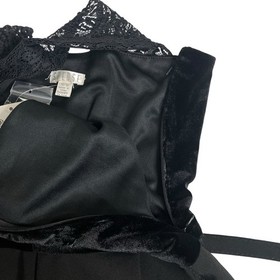 Spence Jumpsuit Womens 10 Black Velvet Keyhole Halter Lace Back Belted Straight