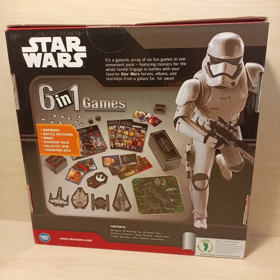 Juegos de mesa Star Wars 6 en 1 2015 (Disney) dominó, batalla a juego, bingo NUEVO Foto 3 de 4