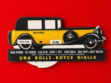 1964 Alain Delon Yellow Rolls-Royce One Advertising Time Disc Rare