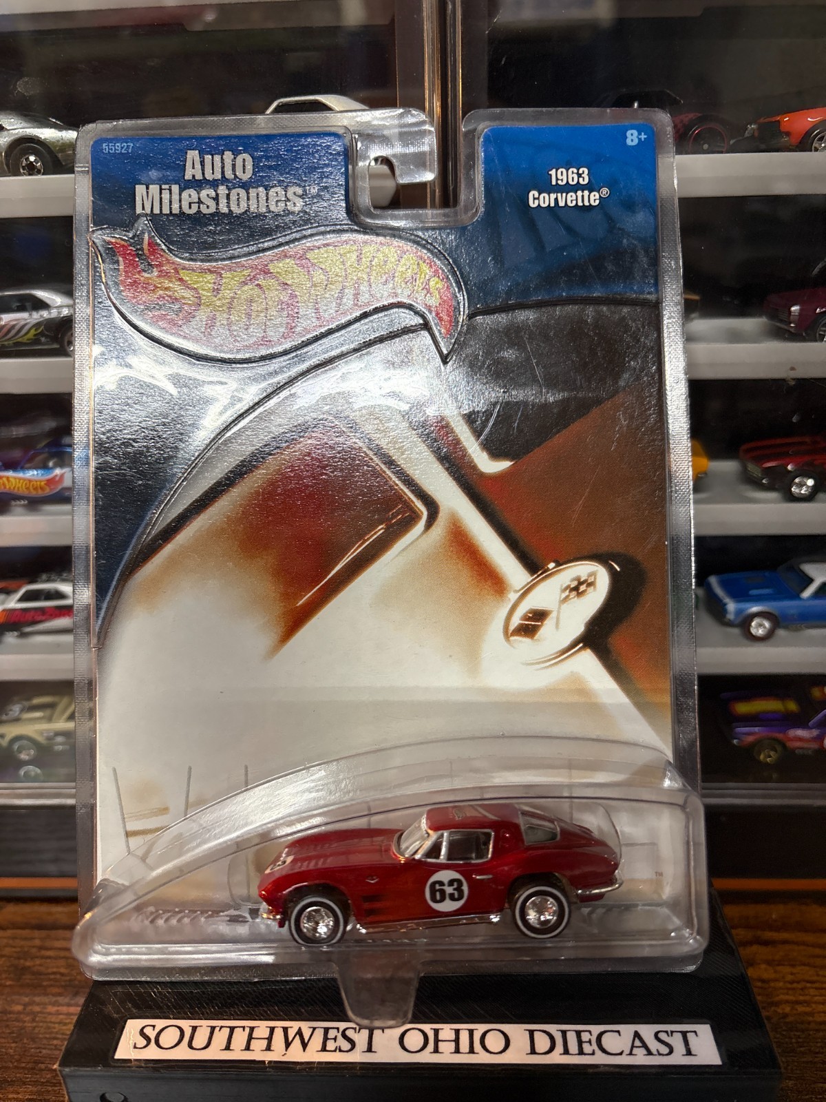 2001 HOT WHEELS AUTO MILESTONES 1963 CORVETTE 55927 NIP 🔥E