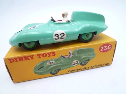 VINTAGE DINKY TOYS 236 CONNAUGHT RACING CAR IN ORIGINAL BOX 1956-59