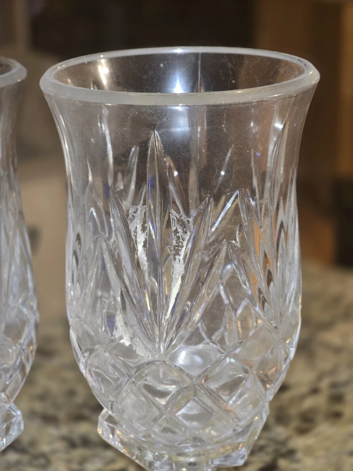 11.5英寸水晶仙女灯飓风灯烛台Godinger 2件套两件套 — 第 3/4 张图片