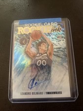 Leandro Bolmaro 2020-21 Panini NBA Hoops RC Rookie Ink Auto #RI-LBA Timberwolves