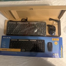 Belkin Essential Combo Keyboard and Mouse USB A Keyboard Set w/Wired Mouse