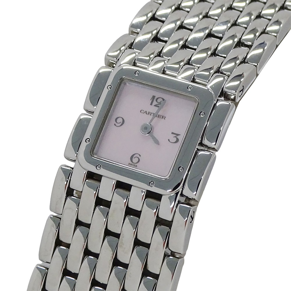 Cartier Panthere Ruban Pink Shell Stainless Steel Quartz Watch W61003T9-image