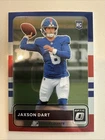 2025 Donruss Optic - Jaxson Dart 2015 Retro #2 SP - Rookie Giants Red White Blue