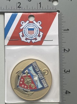 Coin USCG Puget Sound Sector Color Challenge Coin New