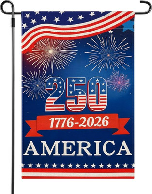 250th Anniversary America Garden Flag, 12x18 Inch Double Sided Design, 1776-2026