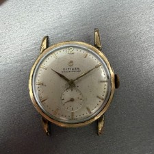 Citizen Watch Men 33mm White Dial Gold Filled Round Manual Vintage PARTS