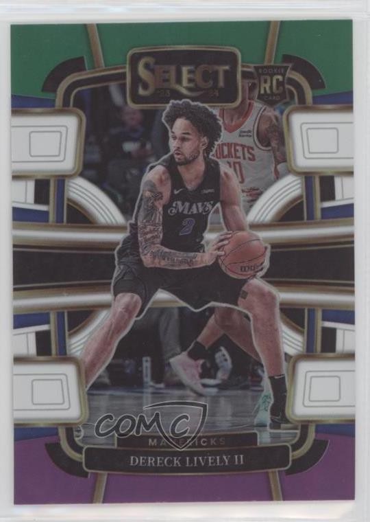 2023-24 Select Concourse Green White Purple Prizm Dereck Lively II Rookie RC v6g
