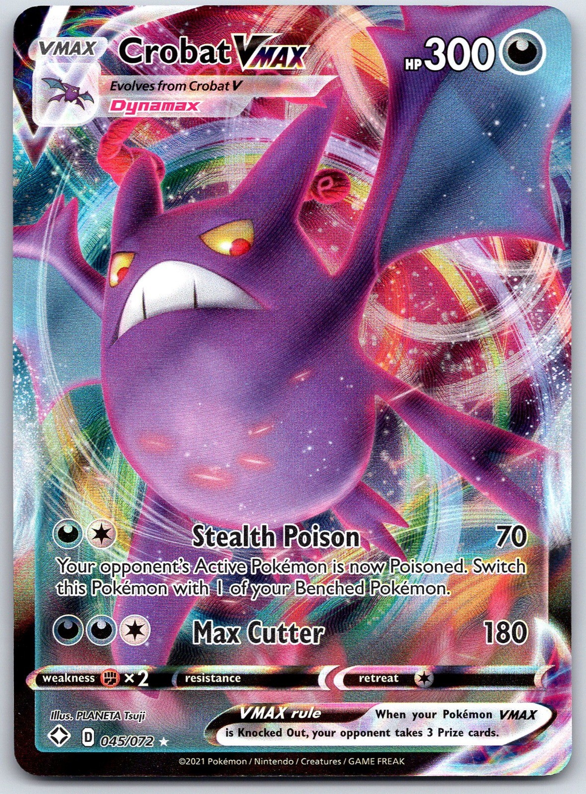 Crobat VMAX Ultra Rare Shining Fates 045/072 NM