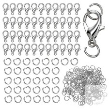 300PCS Stainless Steel Lobster Claw Clasps for Necklace Bracelet Jewelry Making,