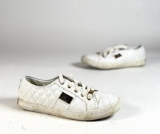 G by Guess Backer 2 White Quilted Athletic Casual Shoes Womens Size 7.5