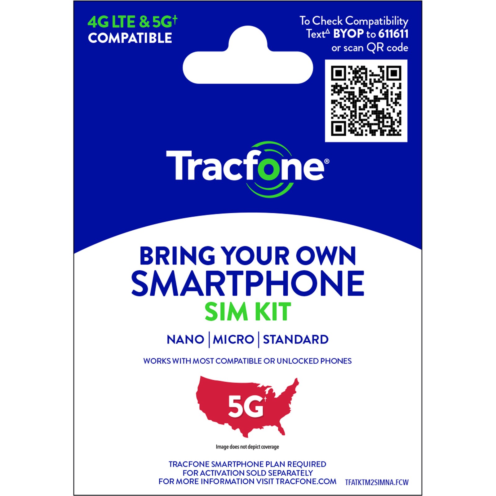 Tracfone Bring Your Own Phone Prepaid SIM Kit | 3-in-1 CDMA / GSM Sim Cards