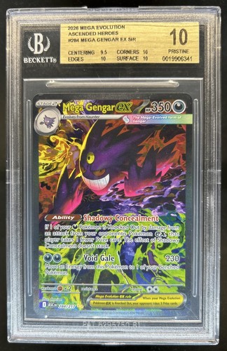 2026 Pokemon Mega Gengar ex Special Illustration Rare #284/217 BGS 10 PRISTINE