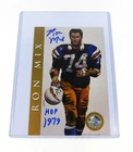 Ron Mix Signed 1998 Pro Football Hall of Fame 4x6 Gold Card Chargers Auto