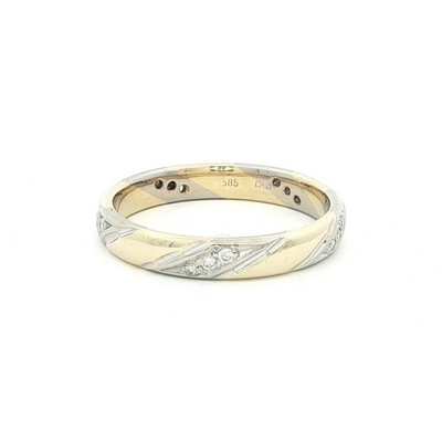 Diamond Ring 0.2ct. in yellow gold and white gold 5.2g 585/14k