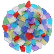 Sea Glass for Crafts, 14oz Colorful Frosted Seaglass Pieces for Vase Filler