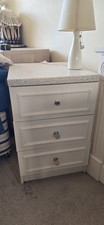 White 3 drawer Bedside Cabinet- good quality very sturdy