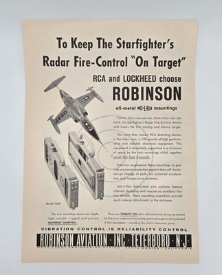 Starfighter Radar Fire-Control Target Detection, Robinson Aviation 1957 Print Ad