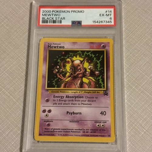 Pokemon Mewtwo TCG 2000 Movie Black Star Promo #14 PSA 6