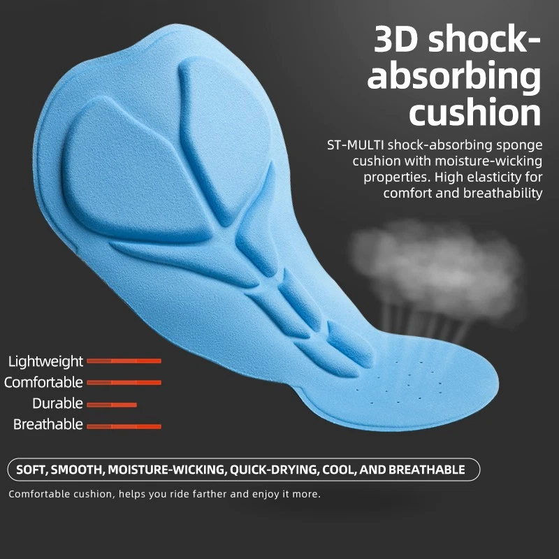 ROCKBROS Pantalones Cortos de Ciclismo Hombres Acolchados Pantalones Cortos de Bicicleta con Bolsillo Carretera MTB Bicicleta Ropa Interior Foto 2 de 4