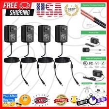 Certified AC 100-240V to DC 12V 2A Power Supply Adapter, Plug 5.5mm x 2.1mm ...