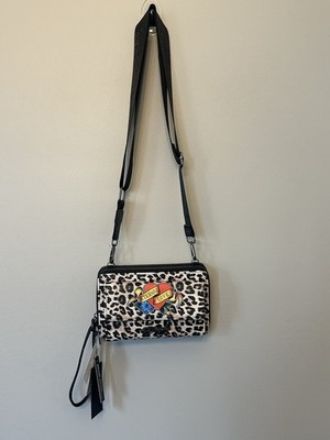 Ed Hardy leopard print crossbody Y2K bag 