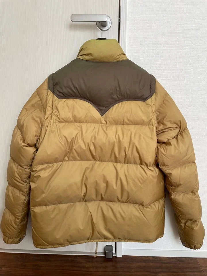 A Bathing Ape BAPE Down Jacket Vest Beige x Brown Men's size M made in Japan - Image 3 of 4