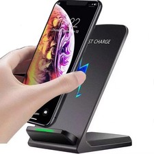100W Fast Wireless Charger Stand Dock For Apple iPhone Samsung Android Phone UK