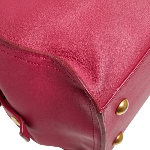 saint laurent Petit Cabas Line Handbag Shoulder Bag 2WAY Pink Leather - Picture 7 of 15