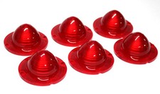 New USA-Made Red Tail Light Lamp Lens Set-6 For 1958 Chevy Impala Bel Air Nomad