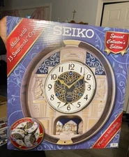 Seiko Melodie's In Motion QXM390BRH Musical Clock 36 Songs & Christmas OPEN BOX