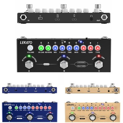 LEKATO Cube Baby BASS/AC Multi Effects Guitar Pedal W/9 AMP Models & 8 IR CAB US