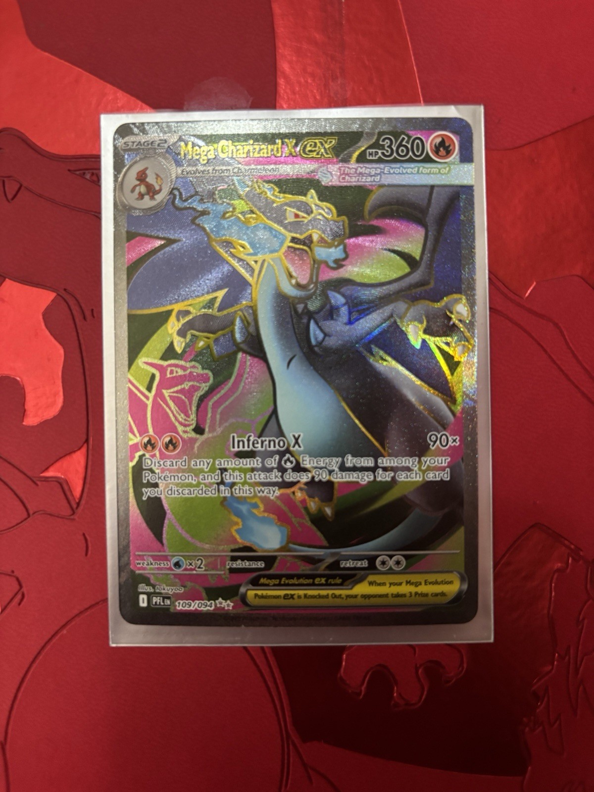 Mega Charizard x EX 109/094 Me02: Phantasmal Flames Holo