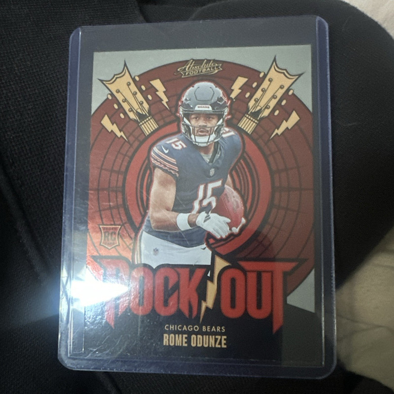 Panini Absolute Football 2024 Rome Odunze Rock Out RC Insert #RO-ROE Bears NFL